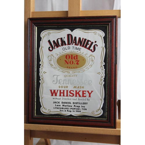 22 - Vintage Jack Daniels Whiskey Pub Mirror, 30 x 25 cm