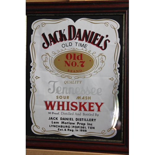22 - Vintage Jack Daniels Whiskey Pub Mirror, 30 x 25 cm