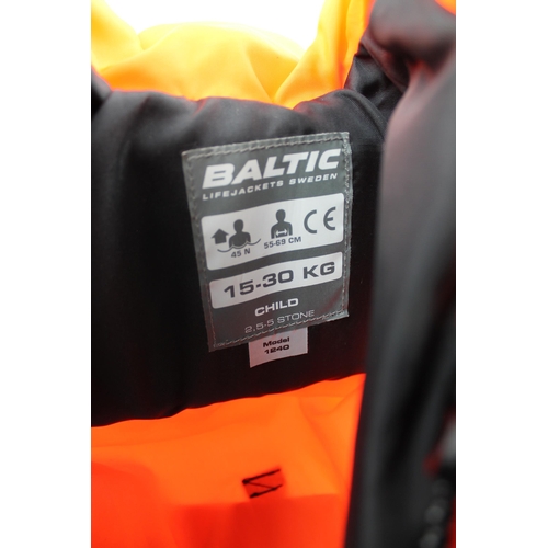 29 - Baltic Child's Life Jacket up to 30 kg ,made in Sweden ,  mint condition