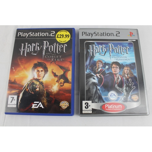 6 - Harry Potter and The Goblet of Fire, Prisoner of Azkaban, Play Station 2 Games, with a memory card i... 