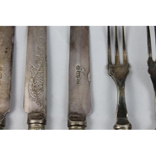 52 - Vintage Set of Cutlery, Bone Handles , Silver Plated