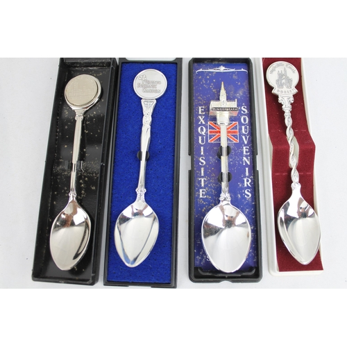 240 - Four Vintage Silver Plated Spoons, Highcliffe Castle, Osborne House, Clumber Park, Ventnor Botanic G... 