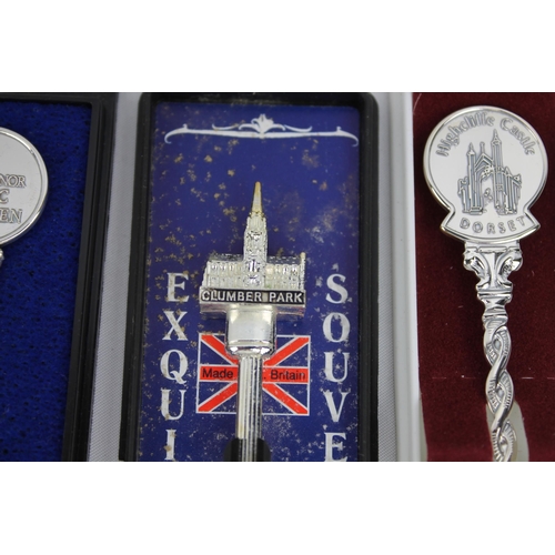 240 - Four Vintage Silver Plated Spoons, Highcliffe Castle, Osborne House, Clumber Park, Ventnor Botanic G... 