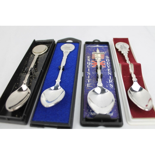 240 - Four Vintage Silver Plated Spoons, Highcliffe Castle, Osborne House, Clumber Park, Ventnor Botanic G... 