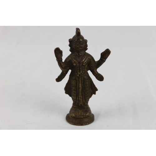 14 - Antique Bronze Asian Shiva Statue 7.2cm height