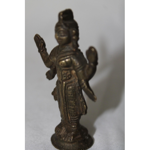 14 - Antique Bronze Asian Shiva Statue 7.2cm height