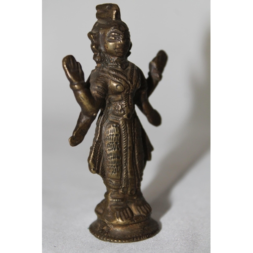 14 - Antique Bronze Asian Shiva Statue 7.2cm height