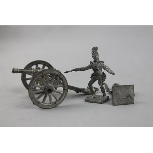 28 - Lead Toy Soldiers with Cannon