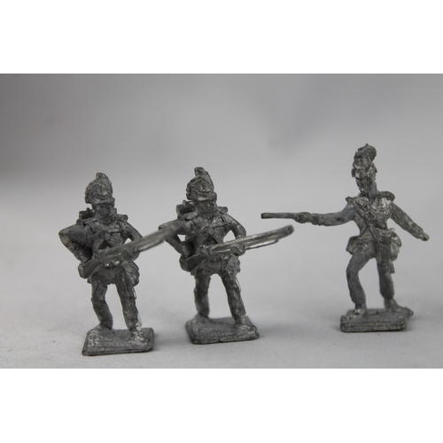 31 - Unpainted Lead Handgunners Toy Soldiers