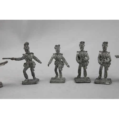 31 - Unpainted Lead Handgunners Toy Soldiers