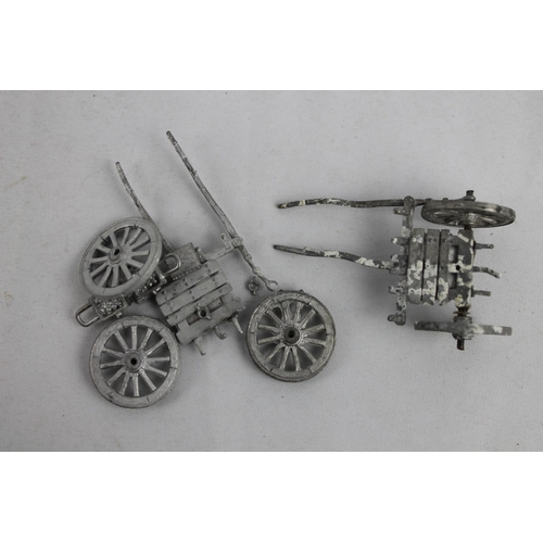 33 - Lead Toy Horse Card & Cannon Spare Parts