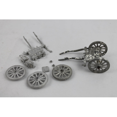 33 - Lead Toy Horse Card & Cannon Spare Parts