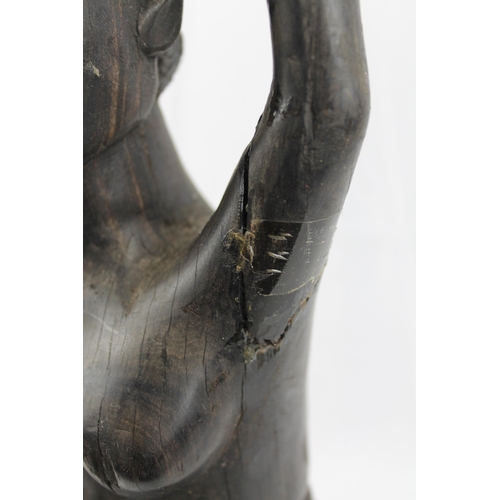 37 - African Vintage Hand crafted Kneeing Women Figure 37.5cm height