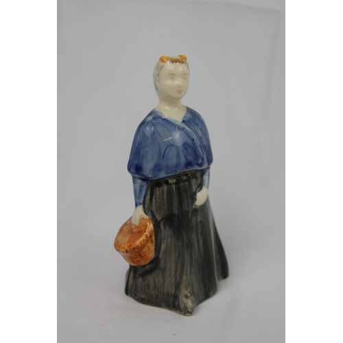 59 - Antique A.J.v.d.Linden Porcelain Figure, Delfts Blauw, Holland