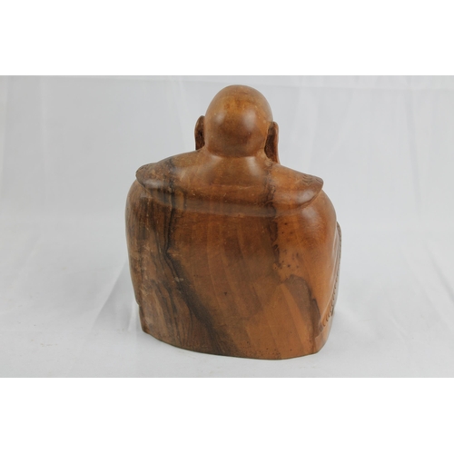 81 - Wooden Hand Carved Buddha 19.5cm height