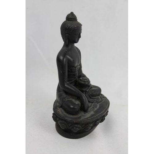 87 - Sakyamuni Buddha Detailed and Complex, Nepalese Made Resin Figure 11.5cm height