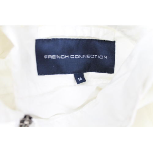 88 - French Connection White Staff Cotton Jumpsuit Size M