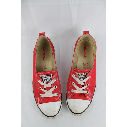 89 - Converse All Star Ladies Red UK Size 7.5