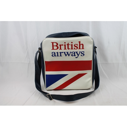 91 - Vintage Retro Genuine British airways Bag , 30 x 35cm