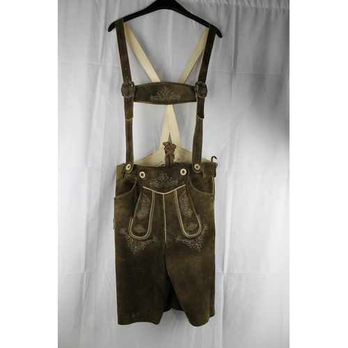 96 - Genuine Leather Lederhosen, Bavaria, Mint Condition,