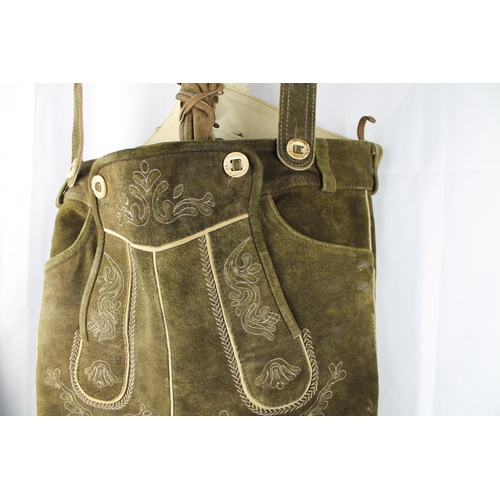 96 - Genuine Leather Lederhosen, Bavaria, Mint Condition,