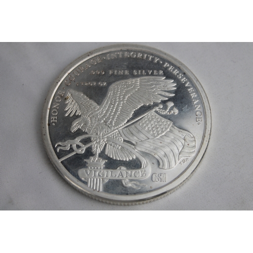 1 - Donald Trump Silver Eagle With Flag, 5oz. 999 Fine Silver Round