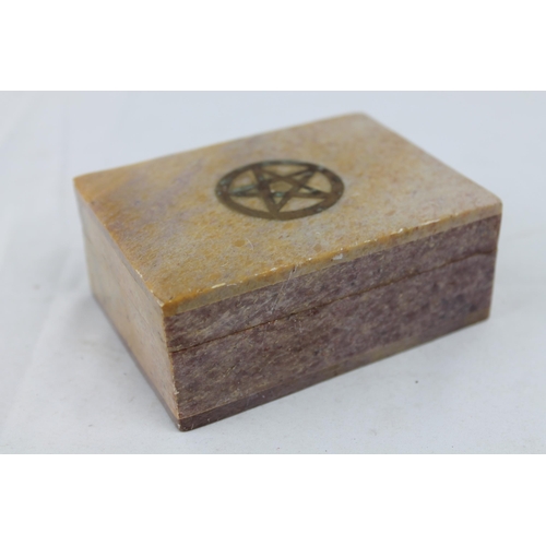 118 - Marble Soap Stone Vintage Handmade Box