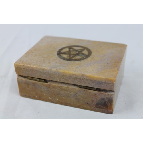 118 - Marble Soap Stone Vintage Handmade Box