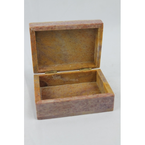 118 - Marble Soap Stone Vintage Handmade Box