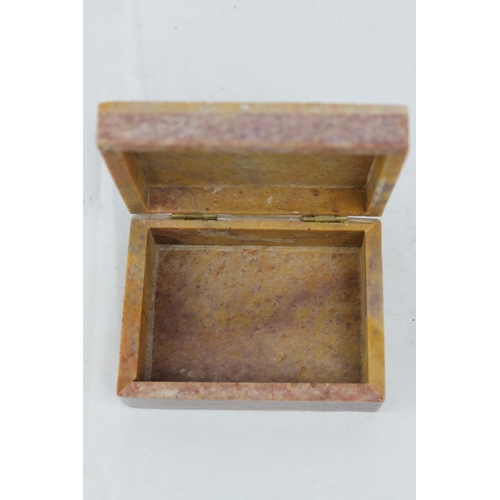 118 - Marble Soap Stone Vintage Handmade Box