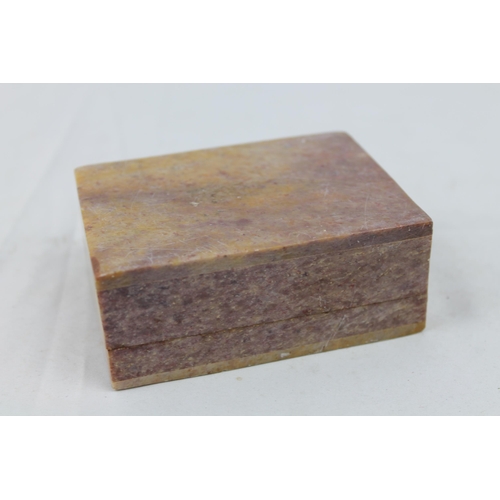 118 - Marble Soap Stone Vintage Handmade Box