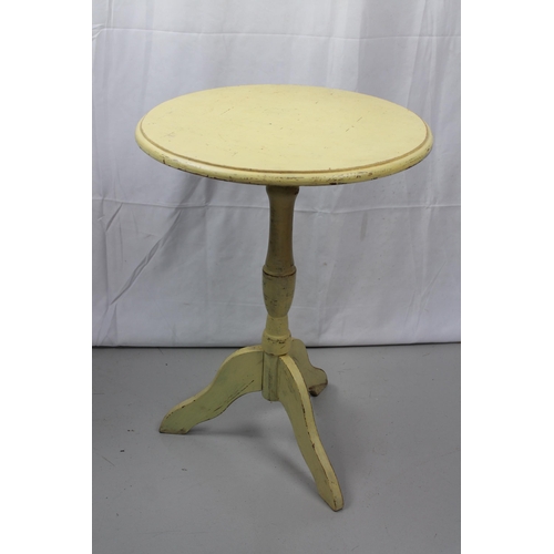 126 - Vintage Hand Painted Side Table 62.5cm height 45cm in diameter