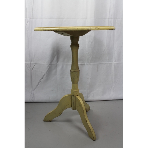 126 - Vintage Hand Painted Side Table 62.5cm height 45cm in diameter