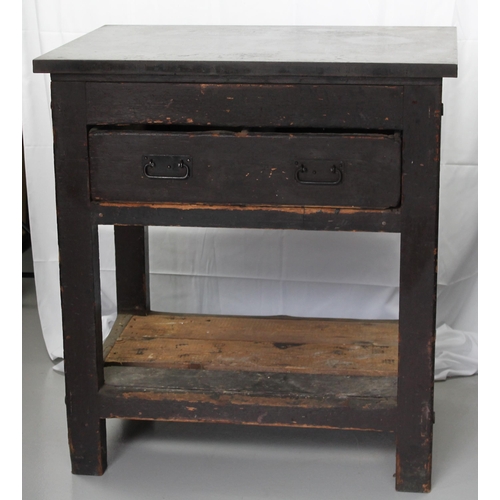 108 - Antique Typesetting Table, Printers Storage, ''Kitchen Island'', Very Heavy and Large, 40'' Inches T... 