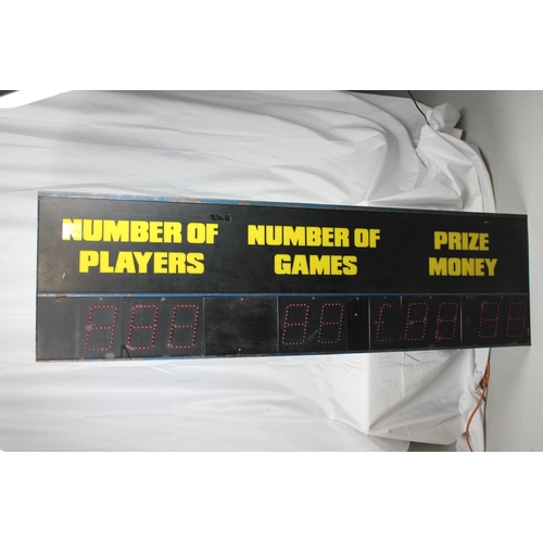 115 - Large Metal Bingo Sign, Working , 153 x 46 x 16 cm ,