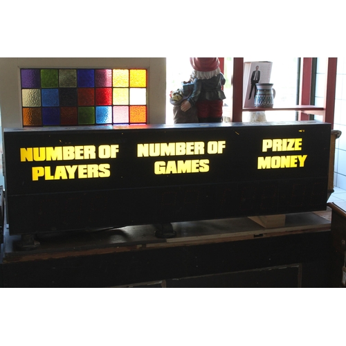 115 - Large Metal Bingo Sign, Working , 153 x 46 x 16 cm ,