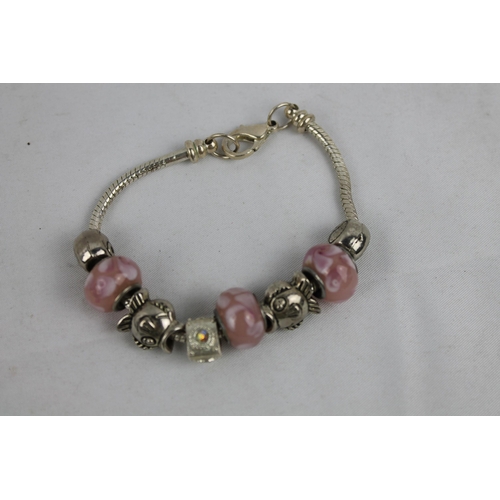 142 - Pink Charm Bracelet