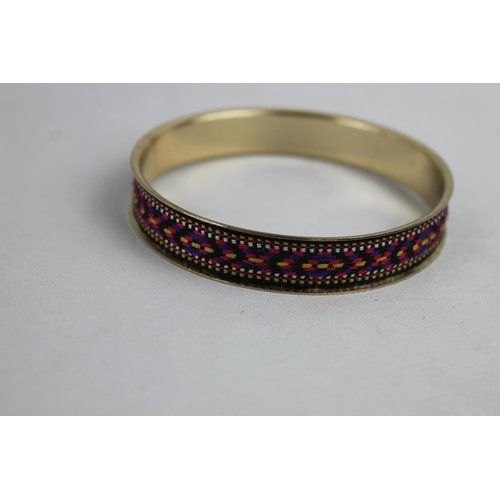 151 - Multi colour Boho Knit Bangle Bracket