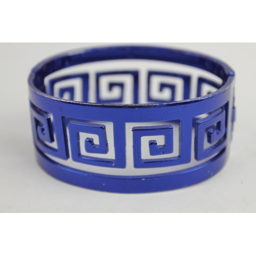 153 - Blue Geometric Hollow Bracelet