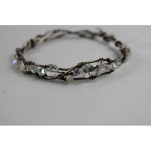 160 - Taupe Crystal Bracelet