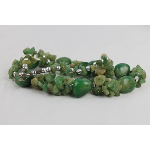 166 - Green Gemstone Necklace