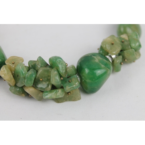 166 - Green Gemstone Necklace