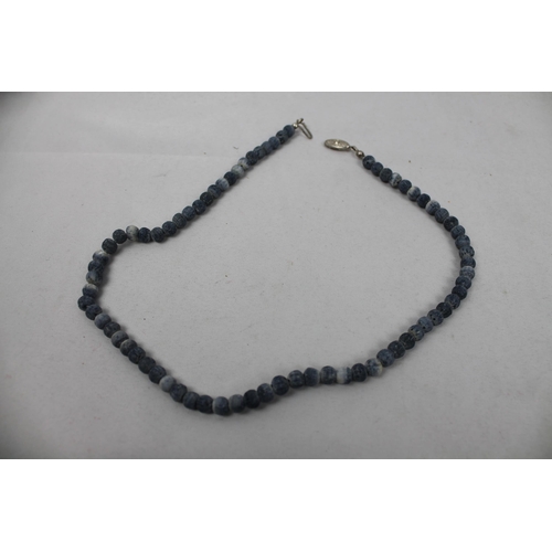 207 - Blue Coral Necklace,