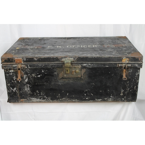 228 - Vintage Military Travel Trunk, Chest , very large