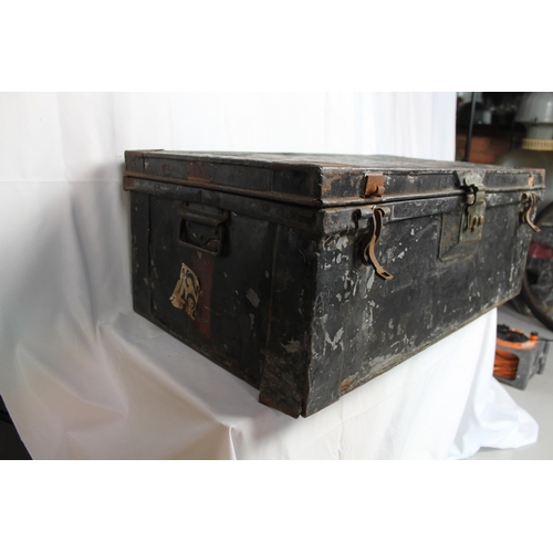 228 - Vintage Military Travel Trunk, Chest , very large