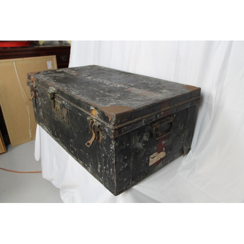 228 - Vintage Military Travel Trunk, Chest , very large