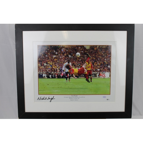 237 - Nick Wright, Wembley 1999, 33/75 ,Signed, football memorabilia, 57 x 47 cm