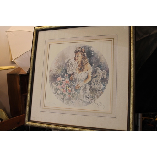 244 - Gordon King Watercolour Painting , limited Edition Original Certificated Print , 52 x 52cm with fram... 