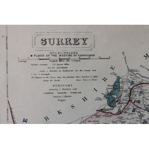 251 - Vintage Map of Surrey