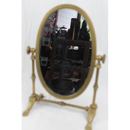 261 - Vintage Brass Table Mirror,. Dressing Table top mirror in mint condition